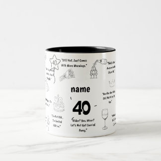 Mug 40e anniversaire personnalisé