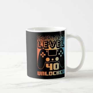 Mug 40e Anniversaire Pour Homme Niveau 40 Jeu Déverrou