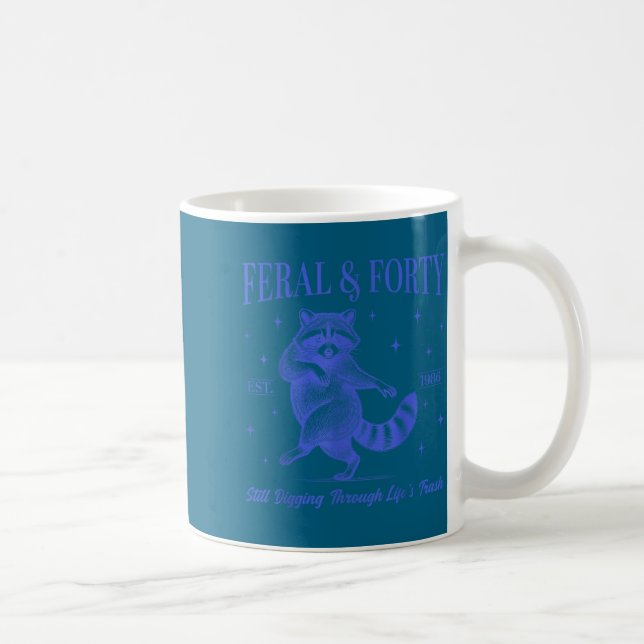 Mug 40e anniversaire sauvage et quarante raton laveur  (Droite)