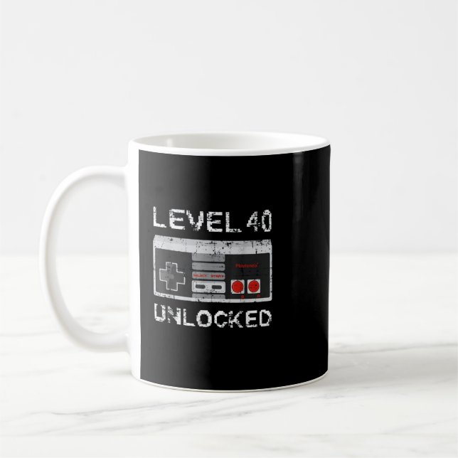 Mug 40e cadeau d'anniversaire pour lui niveau 40 déver (Gauche)