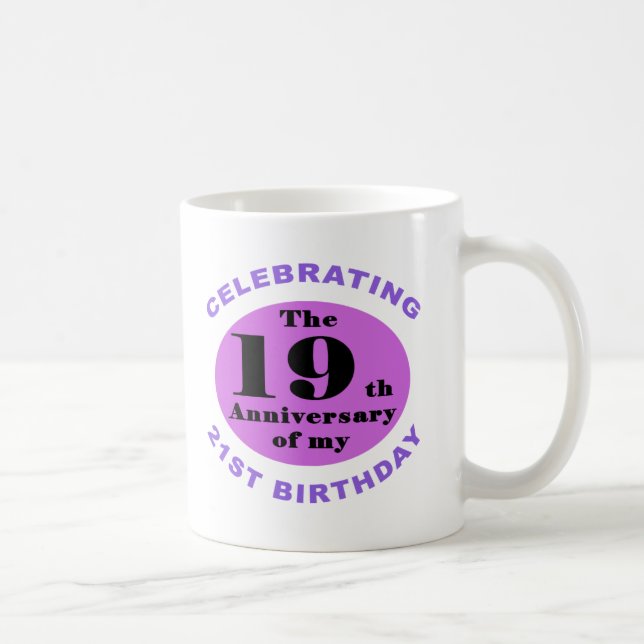 Mug 40e Humour d'anniversaire (Droite)