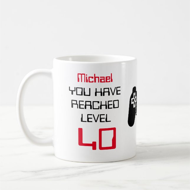 Mug 40e personnalisation (N'IMPORTE QUEL ÂGE) que vous (Gauche)