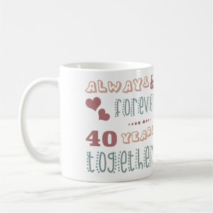 Mug 40ème anniversaire de Mariage mignon