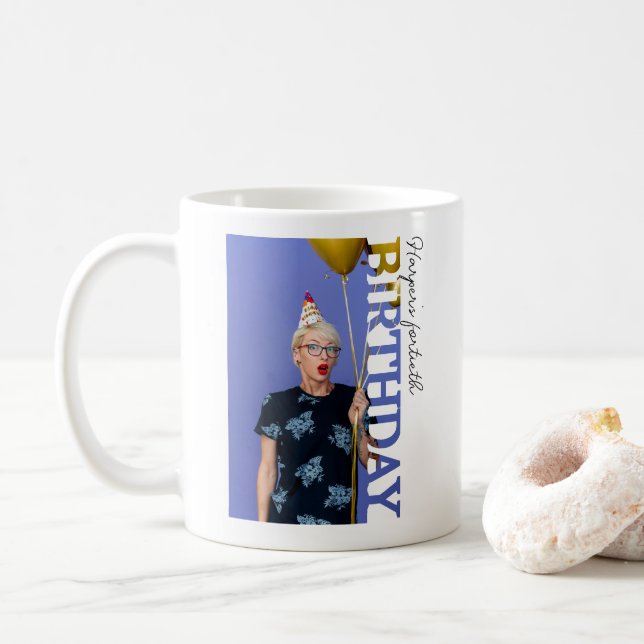 Mug 40th Birthday Photo college Party  (Avec donut)