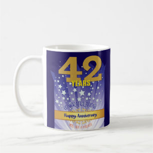 Mug 42e anniversaire personnalisé de rétablissement ch
