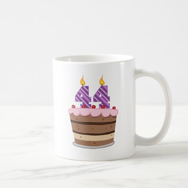 Mug 44 ans sur le gâteau d'anniversaire (Droite)