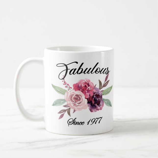 Mug 44ème anniversaire Idea Mug, fabuleux depuis 1977  (Gauche)