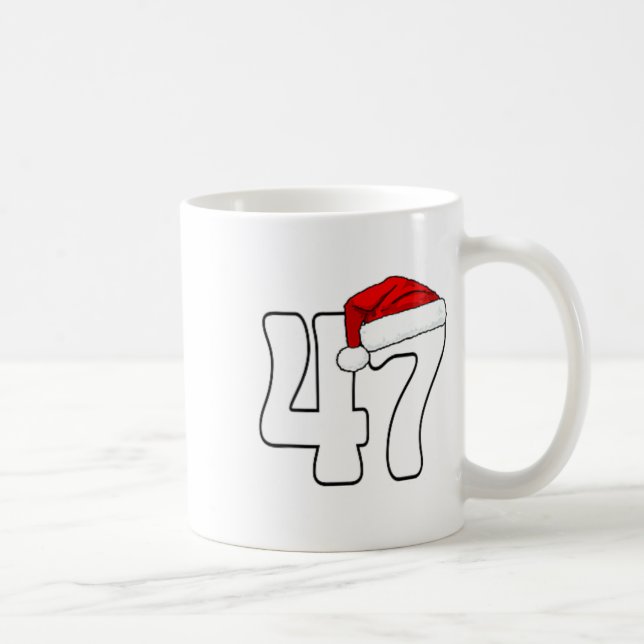 Mug 45 47 Donald Trump 2024 Drapeau américain Santa Ha (Droite)