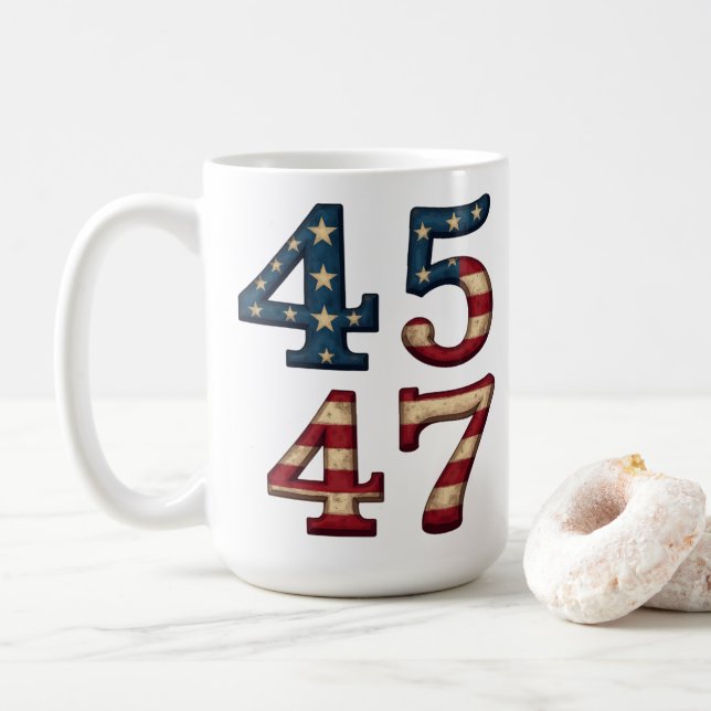 Mug 45-47 président trump (Avec donut)