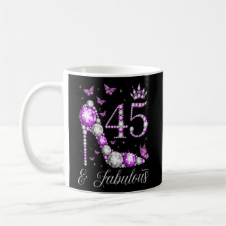 Mug 45 ans et fabuleux 45e anniversaire talon haut Bu