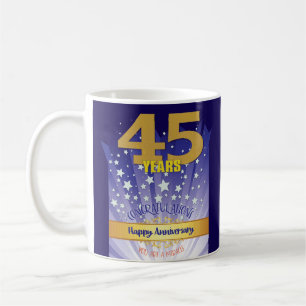 Mug 45e anniversaire de rétablissement personnalisé ch