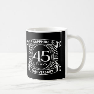 Mug 45e anniversaire du mariage saphir crête
