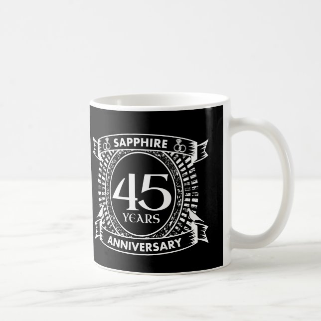 Mug 45e anniversaire du mariage saphir crête (Droite)