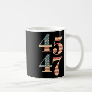 Mug 47 Trump 2024 Soutien au drapeau Vintage Trump 45