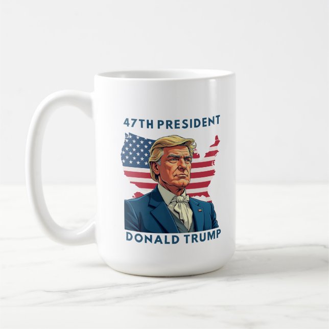 Mug 47e déclaration du président Trump Bold 2025 (Gauche)