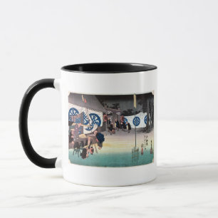 Mug 48. 関宿, 広重 Seki-juku, Hiroshige, Ukiyo-e