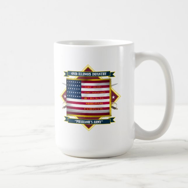 Mug 48e infanterie bénévole de l'Illinois (Droite)