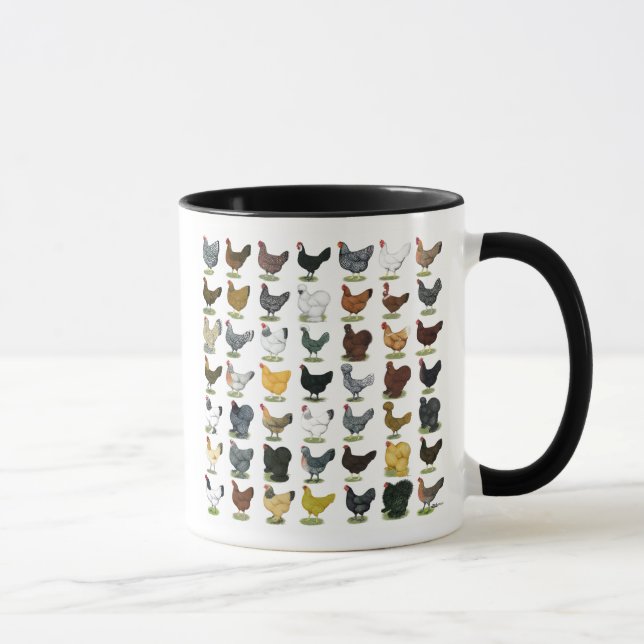 Mug 49 poules de poulet (Droite)