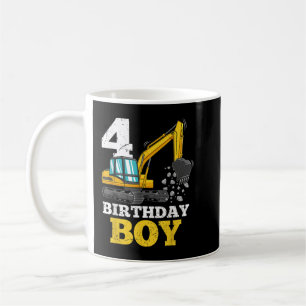 Mug 4 Ans Excavateur de construction Travailleur de co