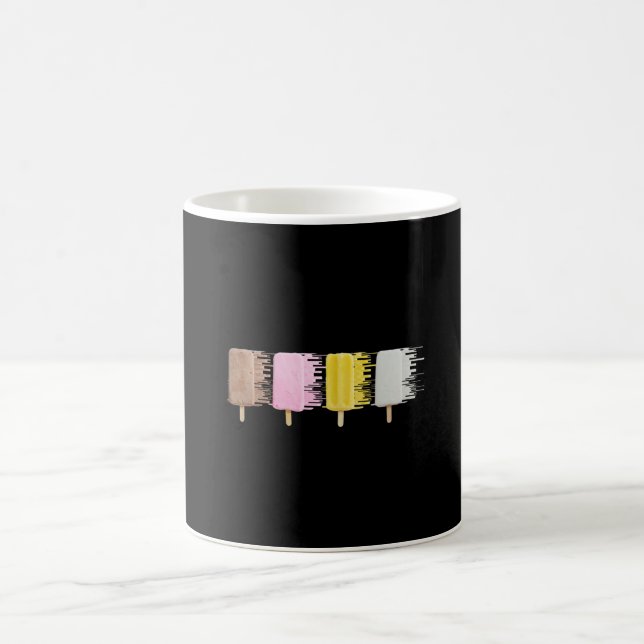 Mug 4 glaces - jaune, rose, gris, brun (Centre)