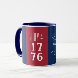 Mug 4 juillet 1776 États-Unis d'Amérique Jour de l'Ind
