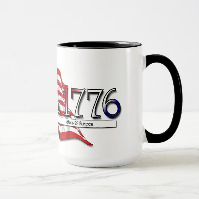 Mug 4 juillet 1776 Étoiles et rayures (Droite)