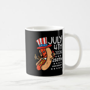 Mug 4 juillet 2026 Hotdog 250e anniversaire 250 ans