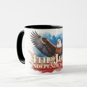 Mug 4 juillet Aigle – Conception d'art patriotique
