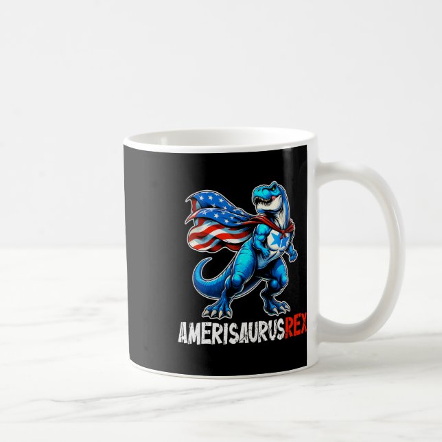 Mug 4 juillet Amerisaurus T Rex drôle  (Droite)