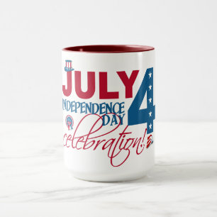 Mug 4 JUILLET Boug de fête- choisir le style et la cou
