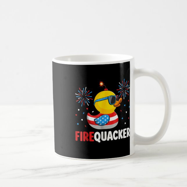 Mug 4 juillet Canard Firequacker Patriotique Quatrième (Droite)