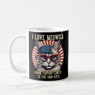 Mug 4 Juillet Chat I Love Meowica Chat Patriotique