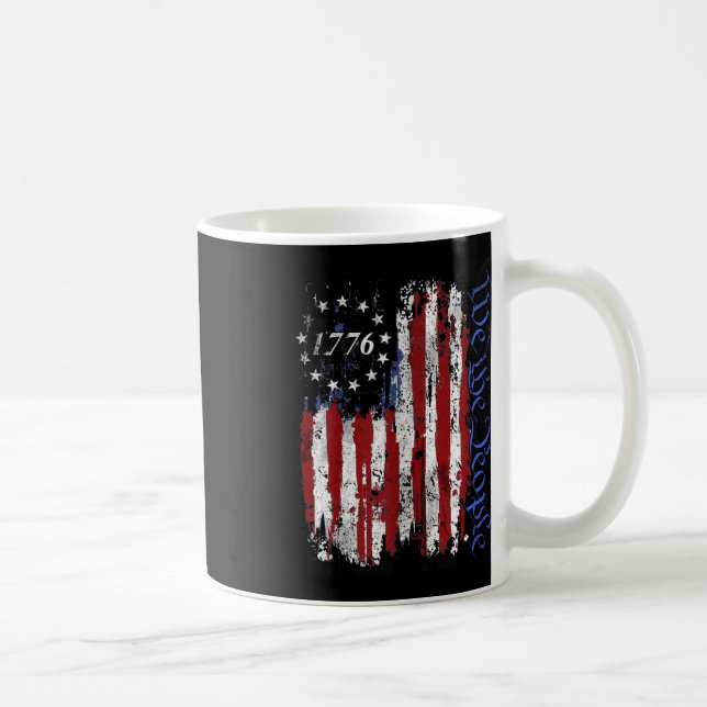 Mug 4 juillet Chemises Nous Le Peuple 1776 Usa Drapeau (Droite)