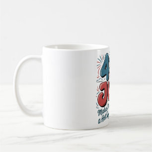 Mug 4 juillet conception de barbecue pour chien chaud