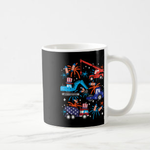 Mug 4 Juillet Construction Camions Véhicule Patriot Bo