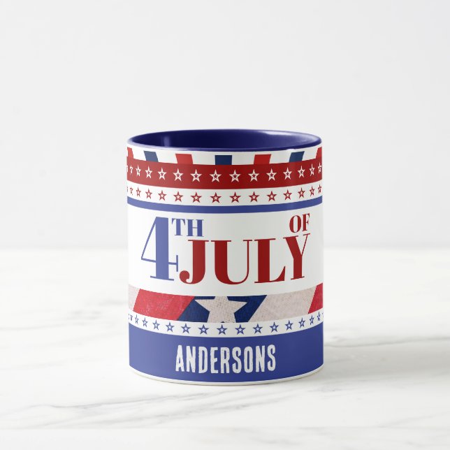 Mug 4 juillet Drapeau de l'Amérique (Centre)