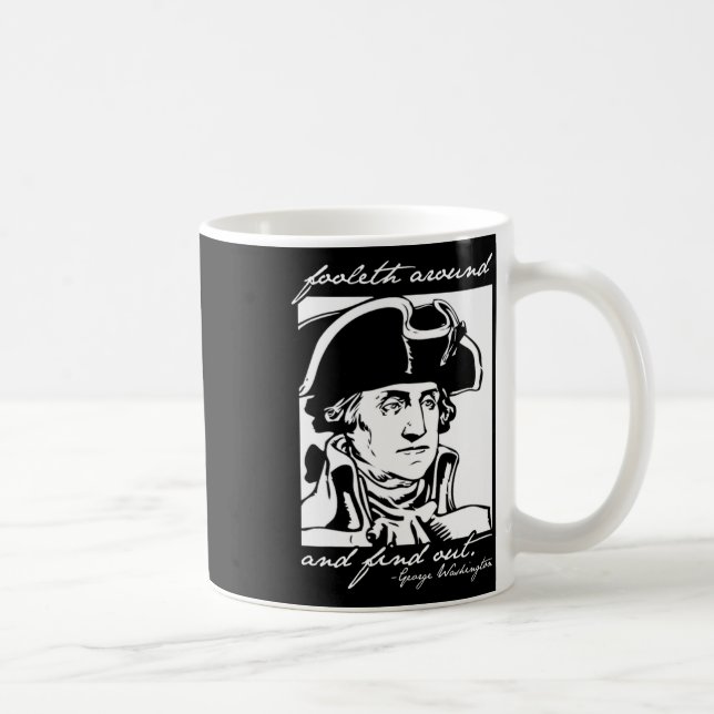 Mug 4 juillet drôle 4 juillet George Washington Foole (Droite)