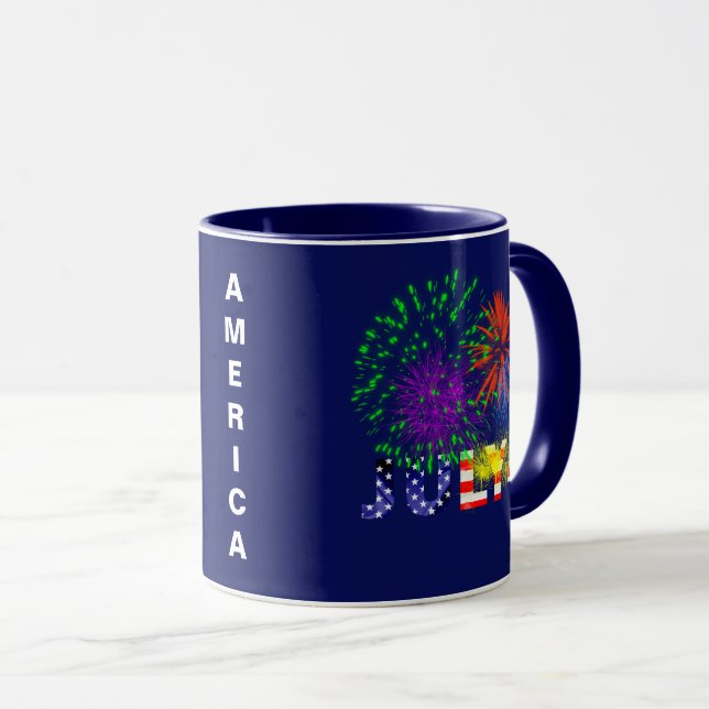 Mug 4 juillet et feux d'artifice (Devant droit)