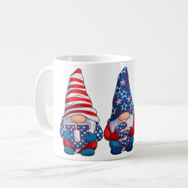 Mug 4 juillet États-Unis Gnomes (Devant gauche)