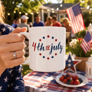 Mug 4 juillet étoiles de drapeau américain patriotique