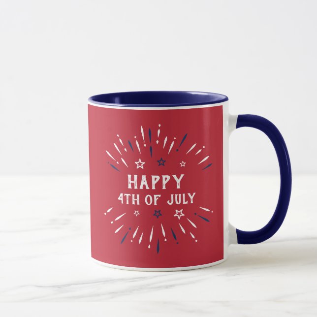 Mug 4 juillet Fête de l'Indépendance Patriotique Améri (Droite)