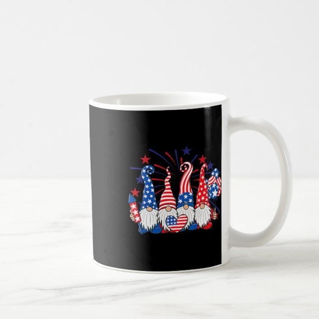Mug 4 juillet Gnomes Patriotique American Flag mignonn (Droite)