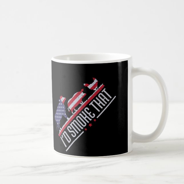 Mug 4 juillet I' ; d Fumer que Patriot Barbecue C (Droite)