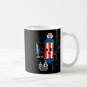 Mug 4 juillet Infirmière Pirate Funny America Scruter