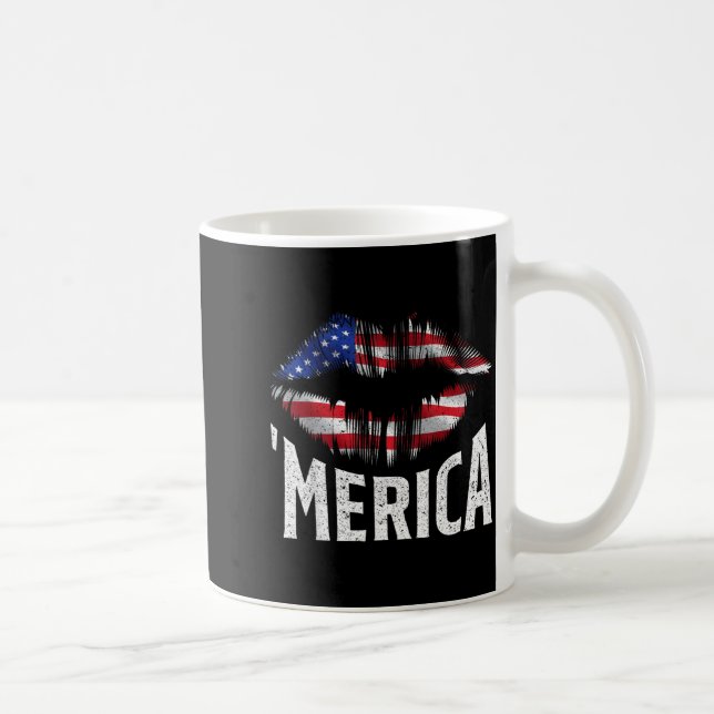 Mug 4 juillet Jour de l'Indépendance MERICA Baiser Bou (Droite)