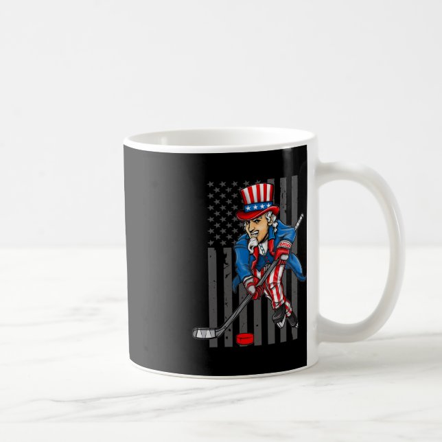 Mug 4 juillet Oncle Sam Hockey sur glace garçons Ameri (Droite)
