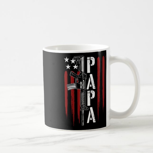 Mug 4 juillet Papa Papa Papa Papa Papa Papa Ar-15 Arme (Droite)