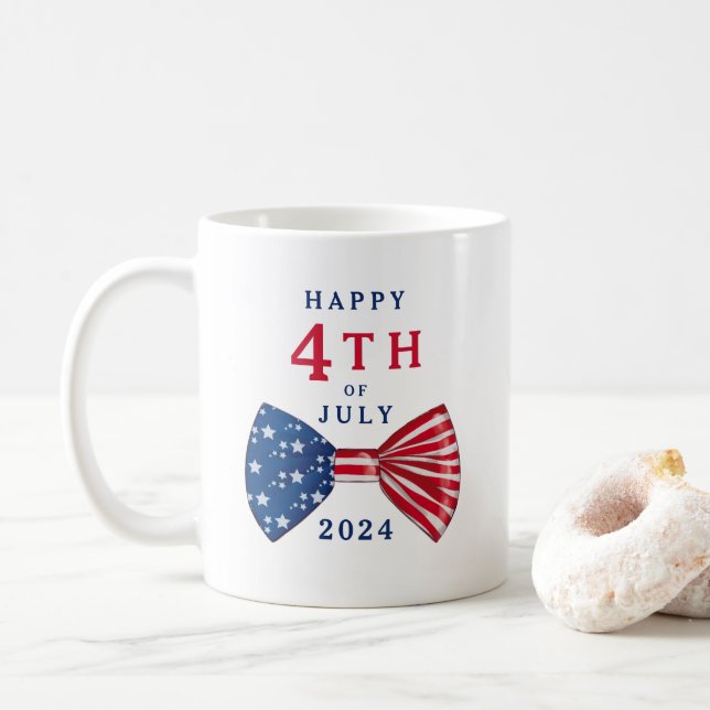 Mug 4 juillet patriotique (Avec donut)
