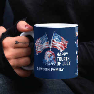 Mug 4 juillet patriotique personnalisé
