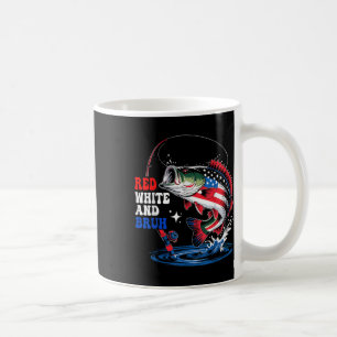 Mug 4 juillet rouge blanc et garçon pêche bruh Amériqu